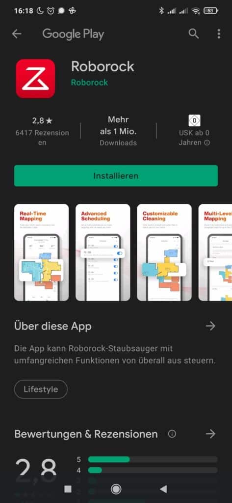Roborock App installieren
